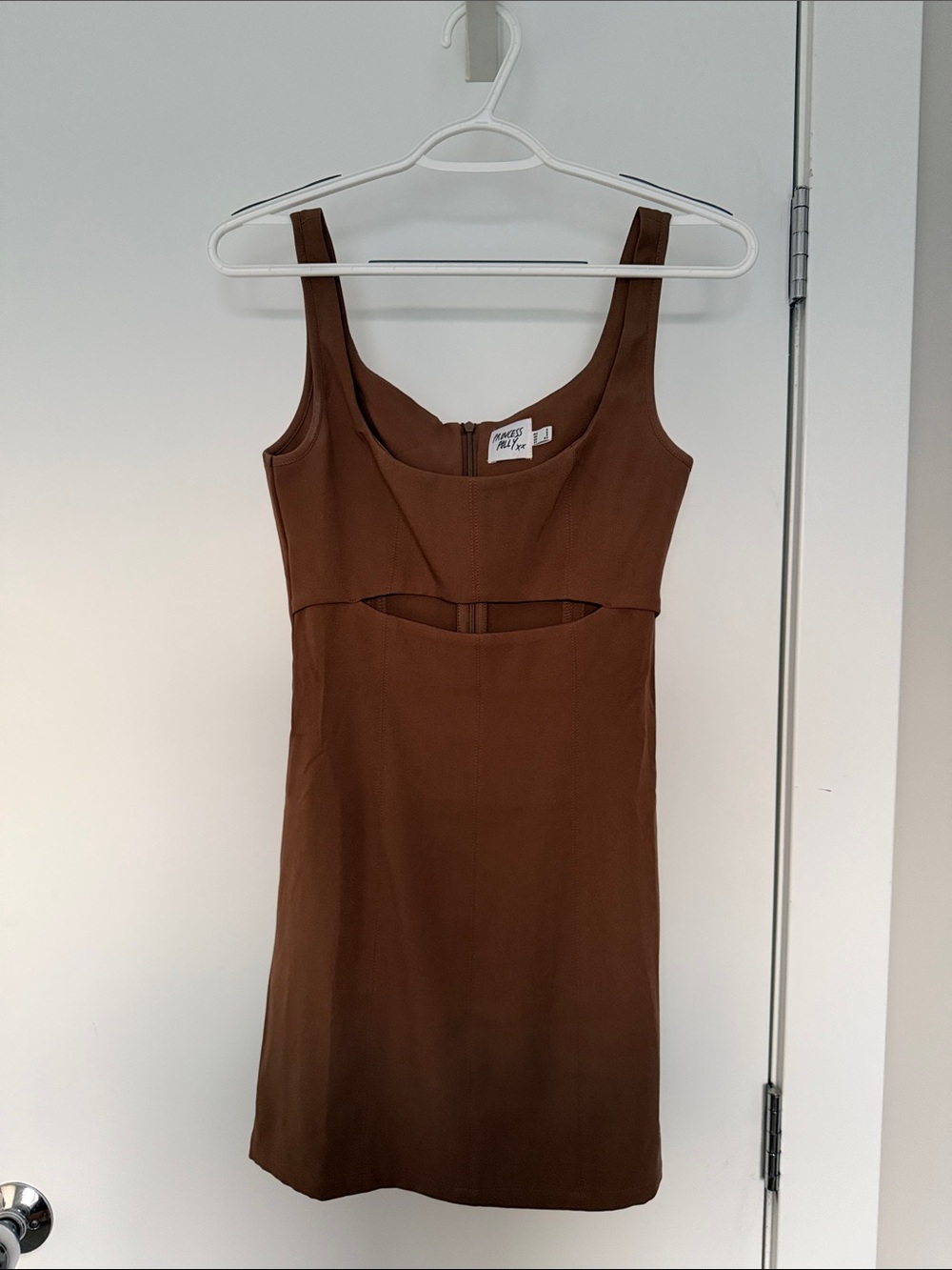 Princess Polly Brown Cutout Tank Mini Dress